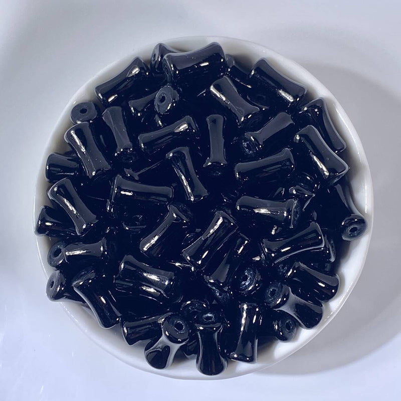 (50pcs)6x12mm Bamboo Joint Crystal Beads