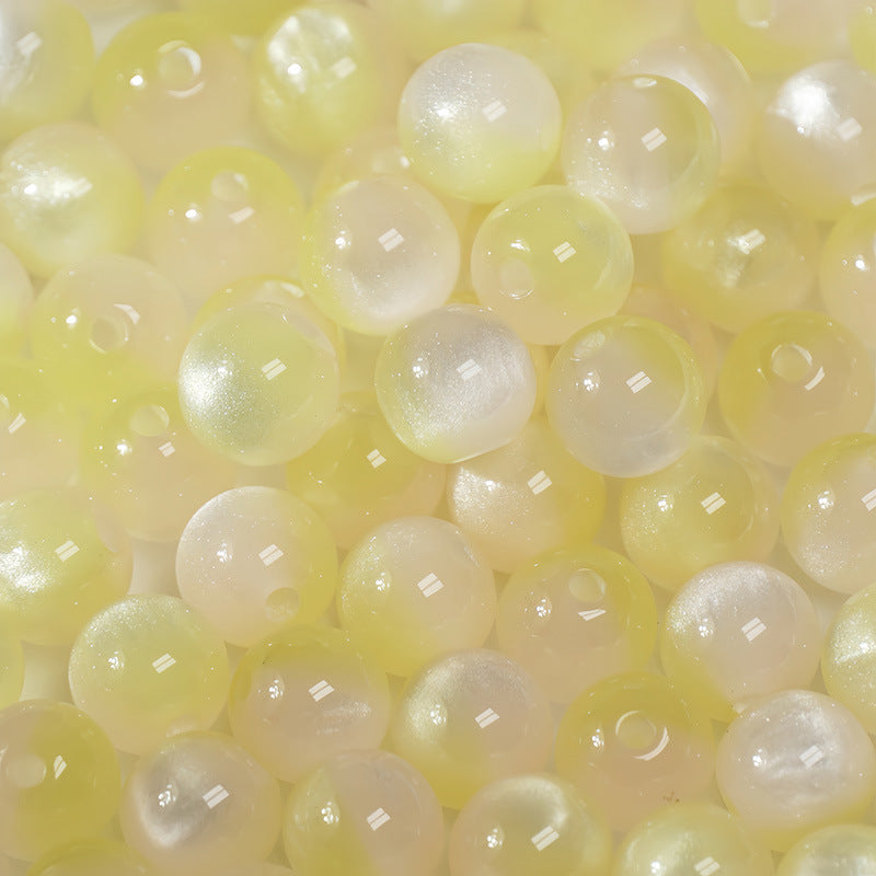 (50pcs)8/10/12/16MM Cat Eye Resin Loose Beads