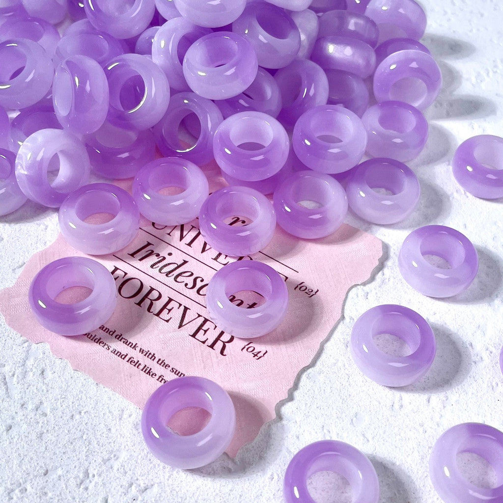 (50pcs)16mm Resin Cat's Eye Sliding Ring ¨C Cellulose Acetate, Jade-Style