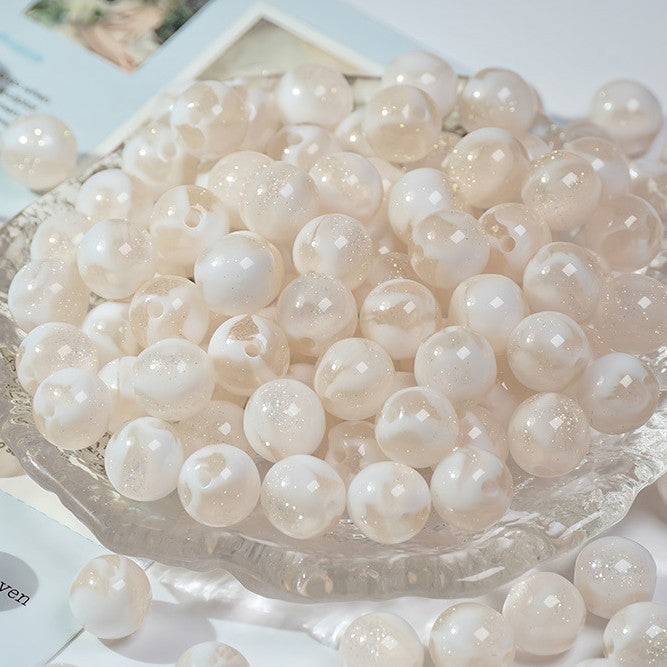 (50pcs)10mm Resin Round Beads - Sugary Glutinous Series