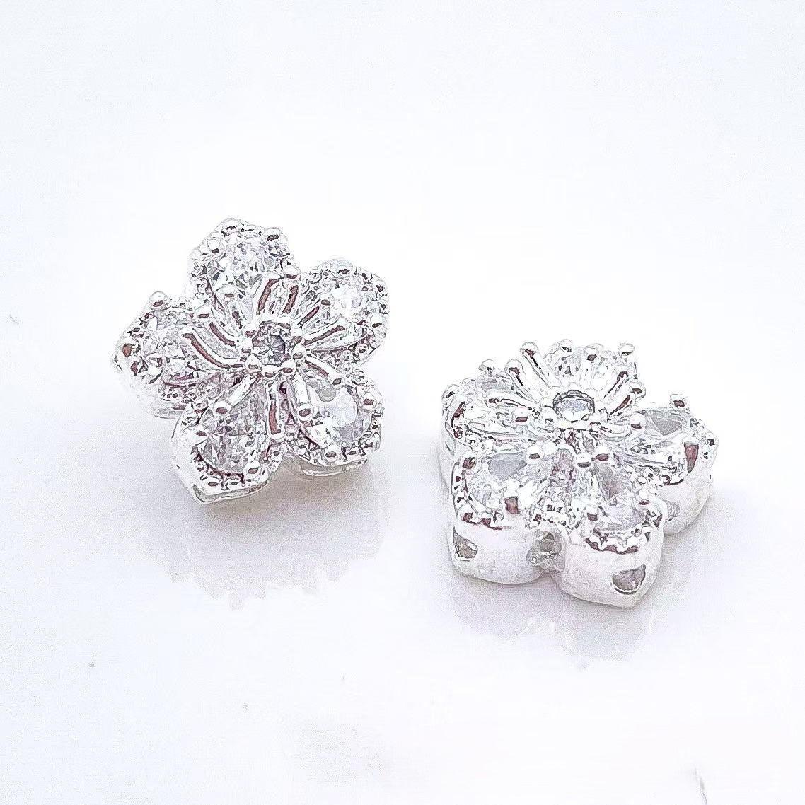 Flower CZ Spacer Beads