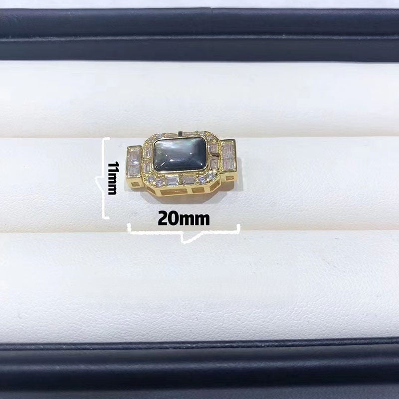 Fat Bell Sqaure Zircon Closure Set