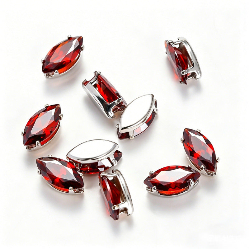 (50pcs)5x10mm 4-prong Marquise Prong-set CZs Zirconia