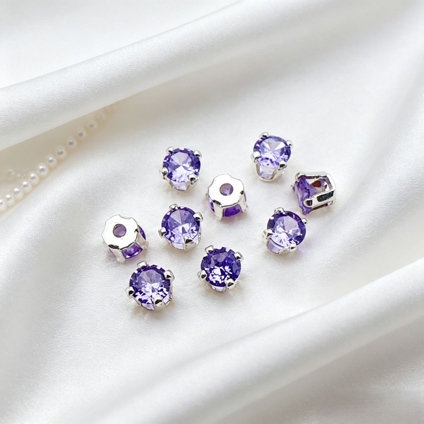 3mm 4-prong Round Prong-set Zircons