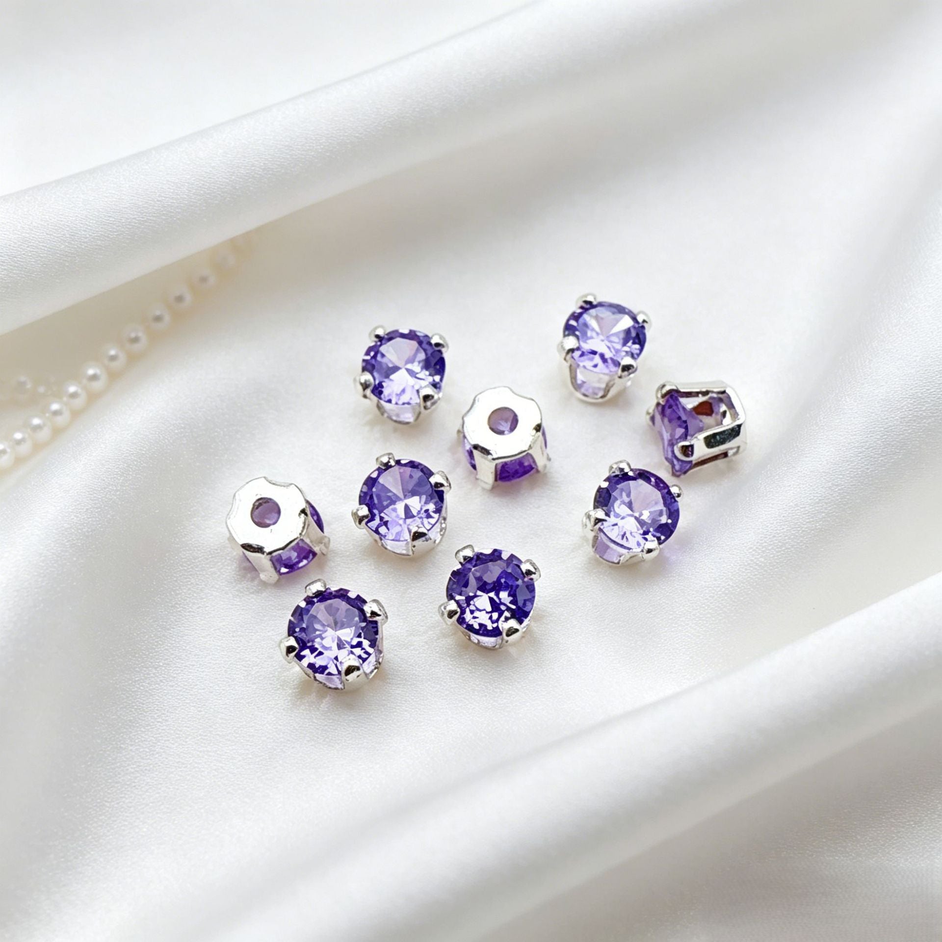 3mm 4-prong Round Prong-set Zircons