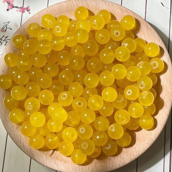 (200pcs)6/8/10/12mm Chalcedony Crystal Round Beads - Jade-like Series
