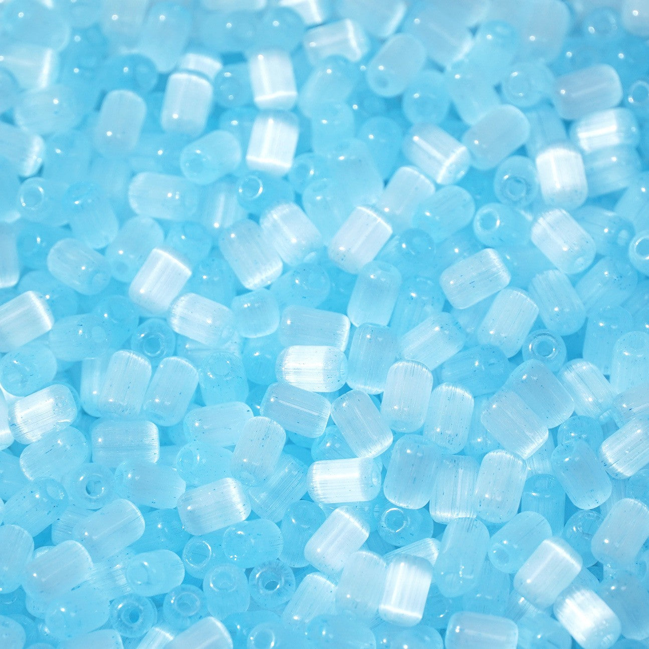 (200pcs)4x6mm Brushed Cat's Eye Date-Shape Glass Seed Beads