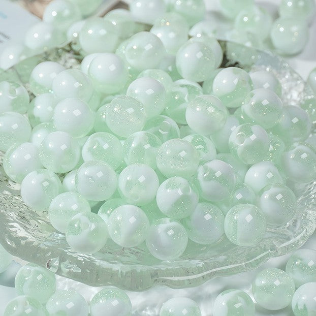 (50pcs)10mm Resin Round Beads - Sugary Glutinous Series