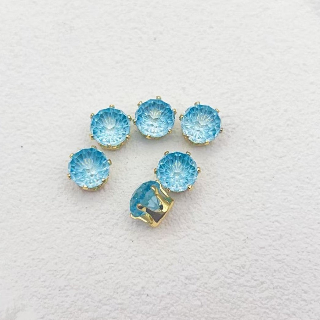 6mm Firework-Cut Prong Set CZ