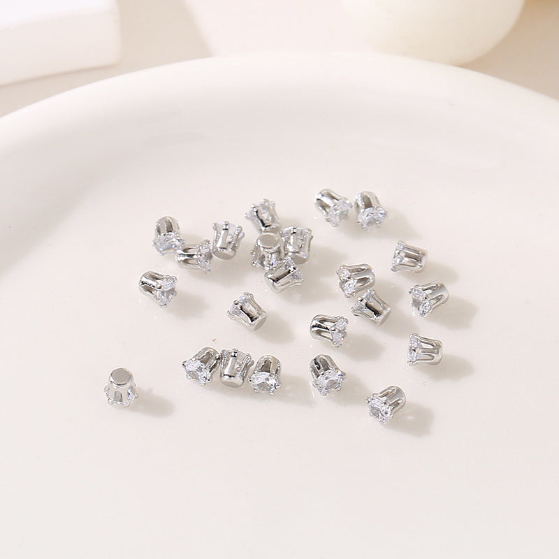 (100pcs)All Shape Geometric Zirconia Prong-Set CZ
