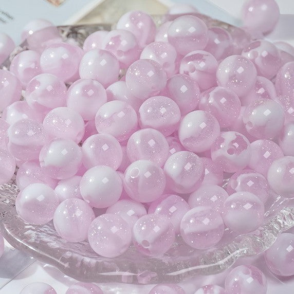 (50pcs)10mm Resin Round Beads - Sugary Glutinous Series