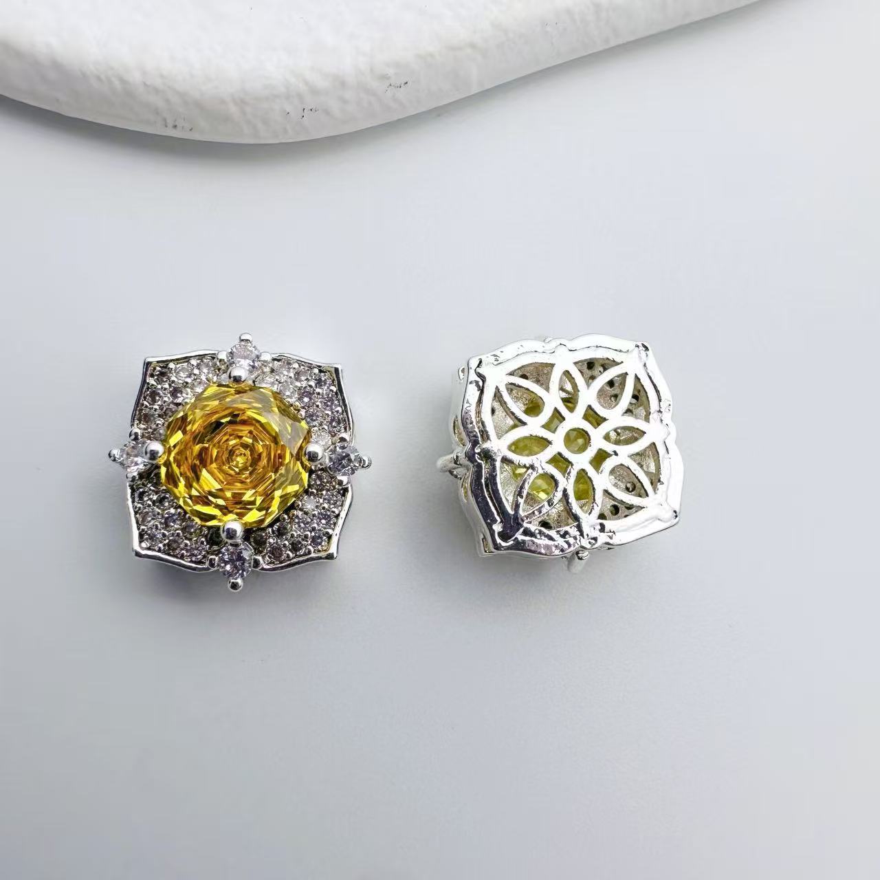 Rose Cut Square Zircon Spacer