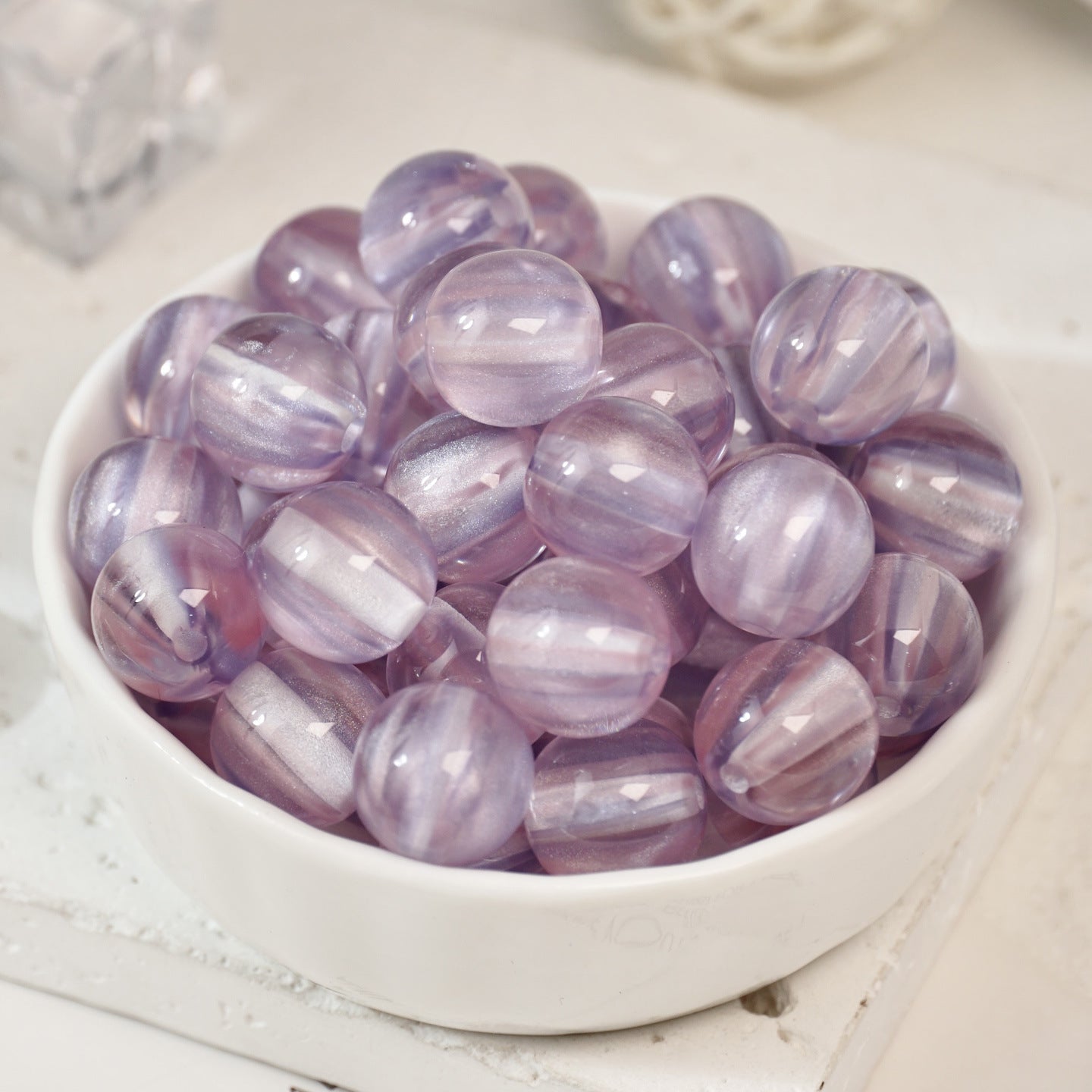 (50pcs)8/10/12/16mm Two-Tone Brushed Cat's Eye Resin Round Beads