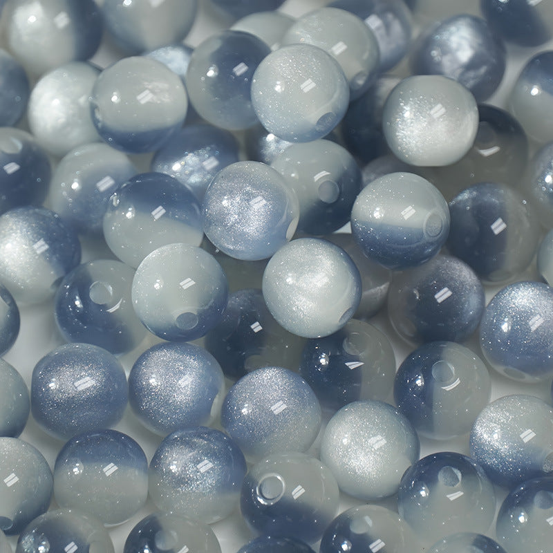 (50pcs)8/10/12/16MM Cat Eye Resin Loose Beads