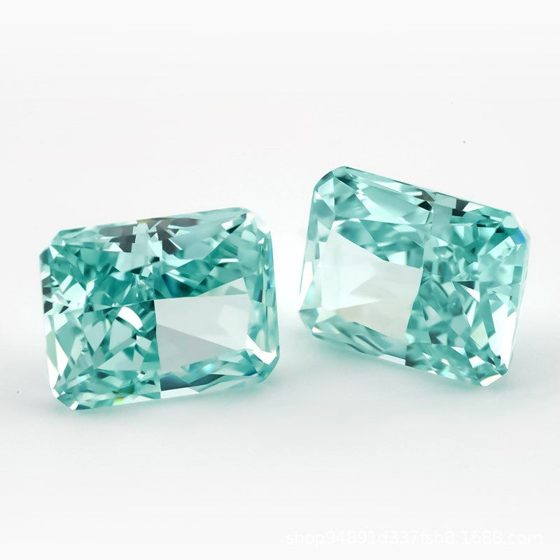 5A 4-16mm Rectangular Ice Flower Cut Loose CZ Stone - 1pcs