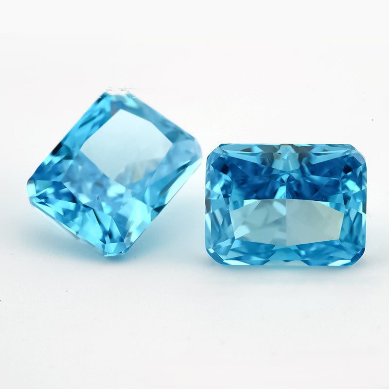 5A 4-16mm Rectangular Ice Flower Cut Loose CZ Stone - 1pcs