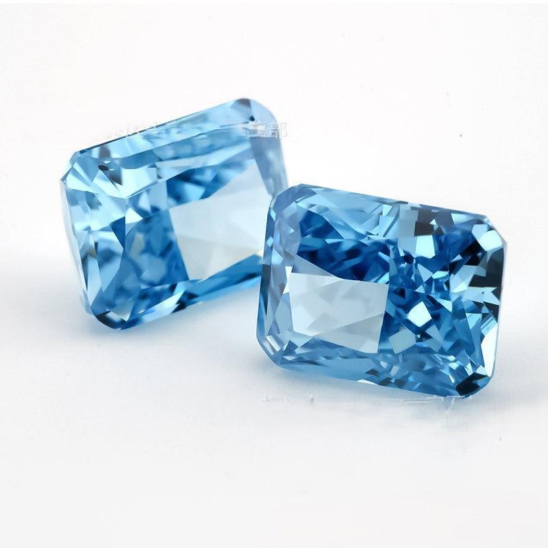 5A 4-16mm Rectangular Ice Flower Cut Loose CZ Stone - 1pcs