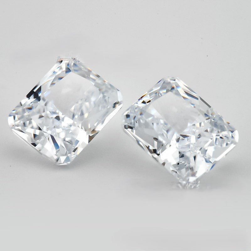 5A 4-16mm Rectangular Ice Flower Cut Loose CZ Stone - 1pcs