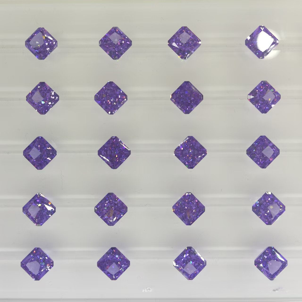 5A 4-12mm Square Ice Cut Loose CZ Stone - 1pcs