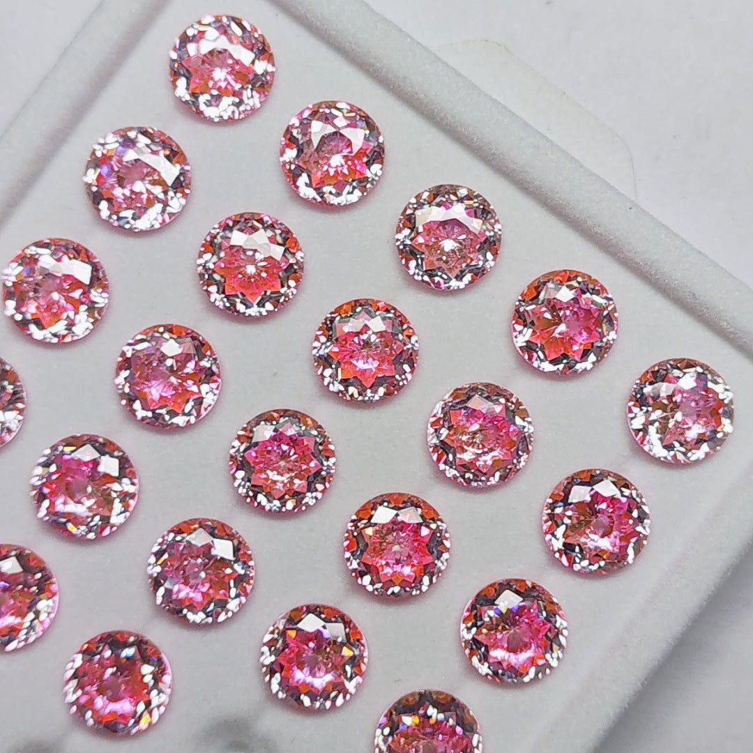 5A 4-8mm Round Bouquet Cut Loose CZ Stone - 2pcs