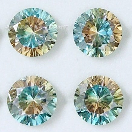 Round Gradient CZ with Hearts and Arrows