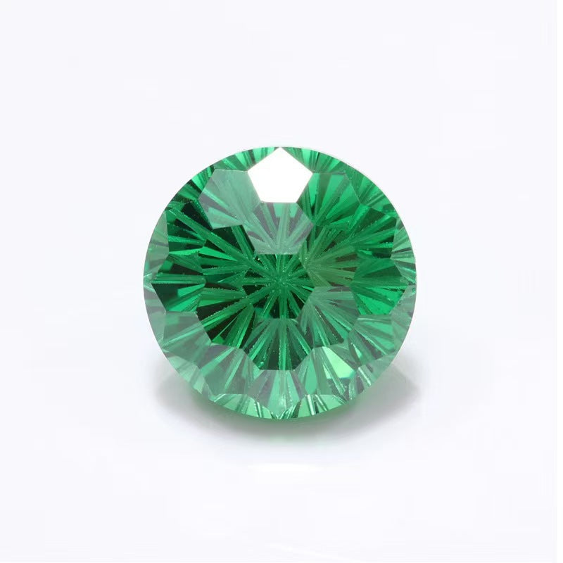 5A 5-10mm Round Firework Cut Loose CZ Stone - 2pcs