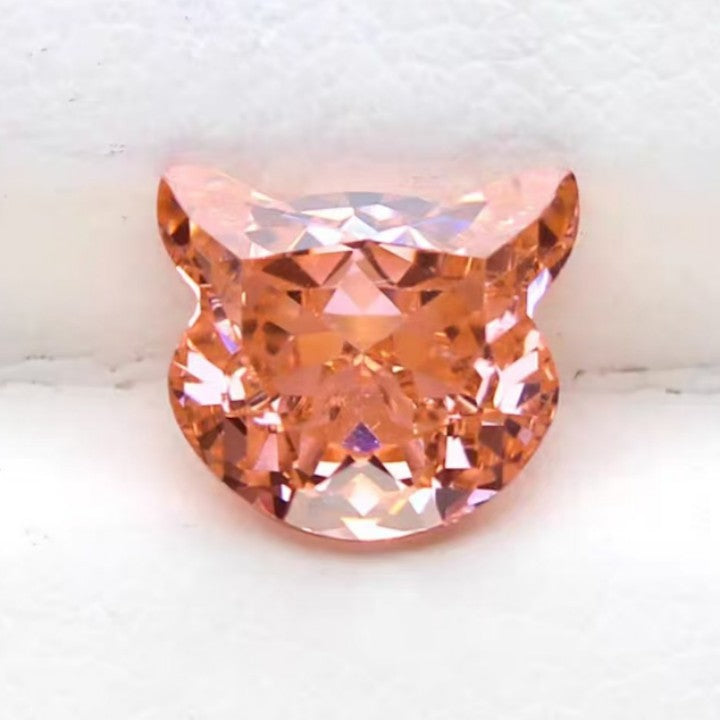 5A 7x8MM The Fortuna Cat Cut Loose CZ Stone - 2pcs