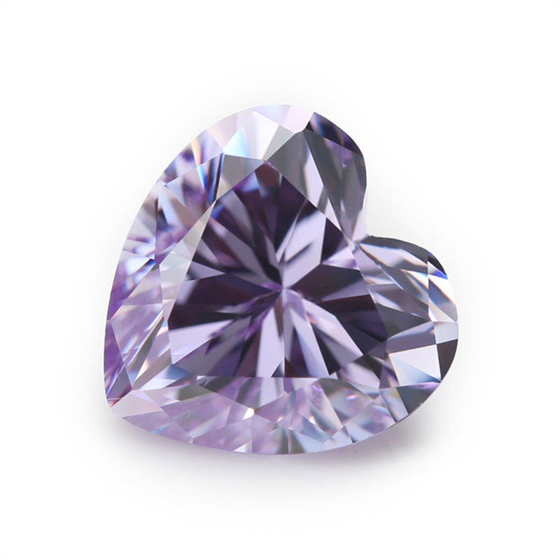 5A 3-20mm Heart Point Cut Loose CZ Stone - Bulk