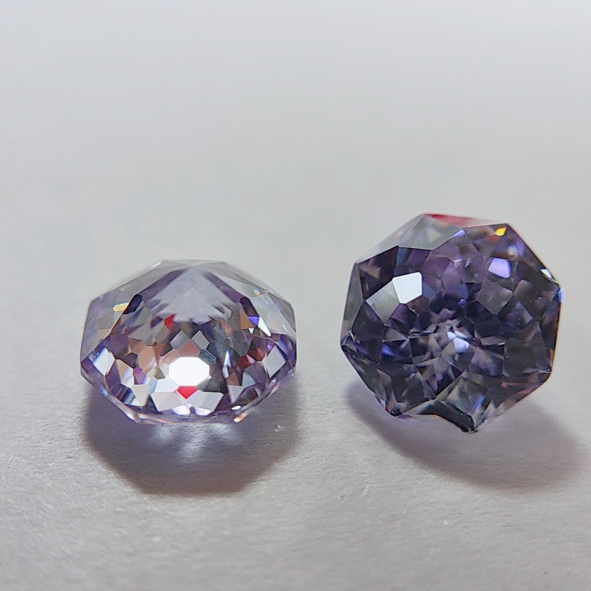 5A 6-8mm Octagonal Bouquet Cut Loose CZ Stone - 2pcs