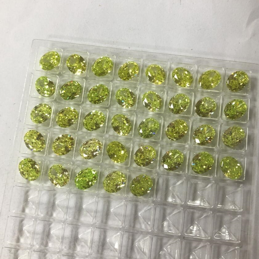 5A 4-16mm Oval Ice Flower Cut Loose CZ Stone - 1pcs