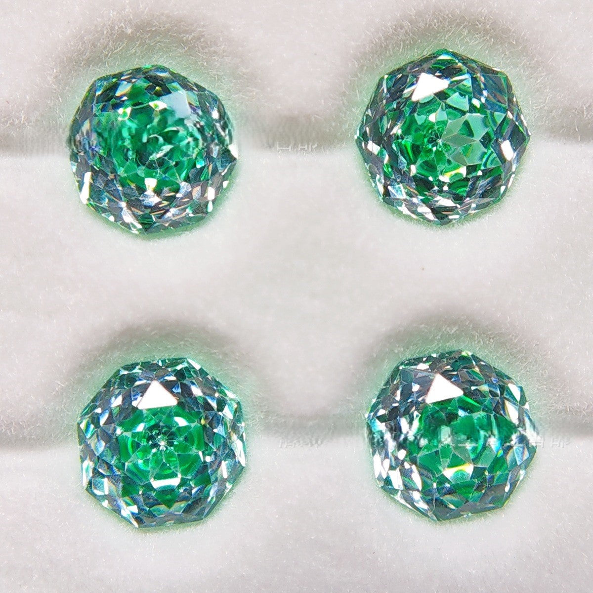 5A 6-8mm Octagonal Sweetheart Millennium Rose Cut Loose CZ Stone - 2pcs