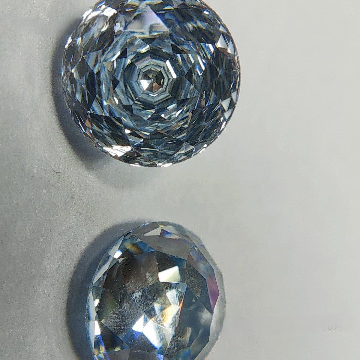 5A 4-8mm Round Rose Cut Loose CZ Stone - 2pcs