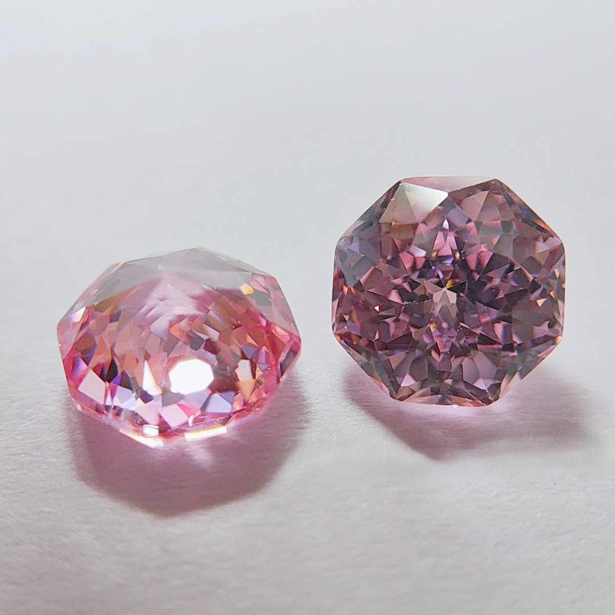 5A 6-8mm Octagonal Bouquet Cut Loose CZ Stone - 2pcs