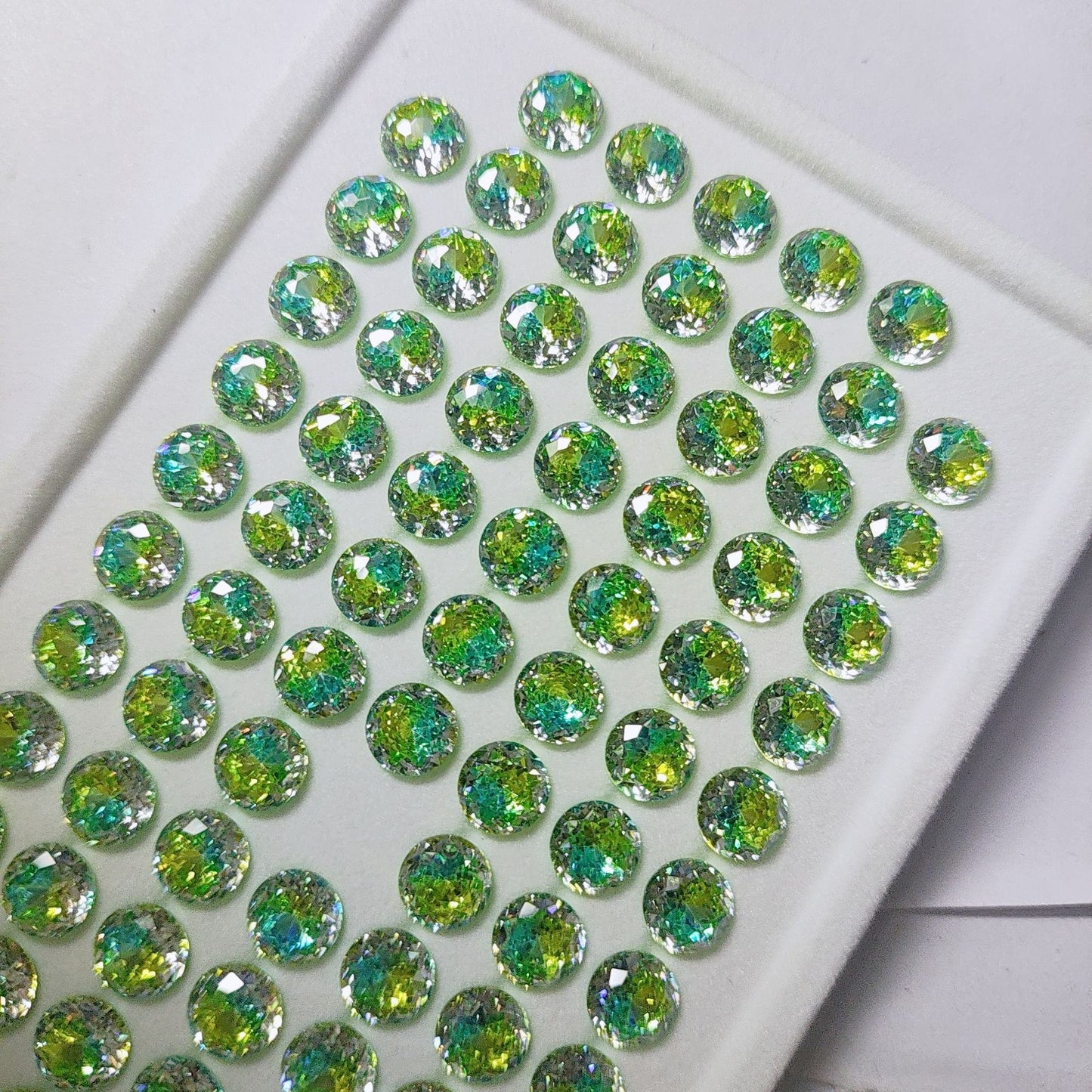 5A 4-8mm Round Bouquet Cut Loose CZ Stone - 2pcs