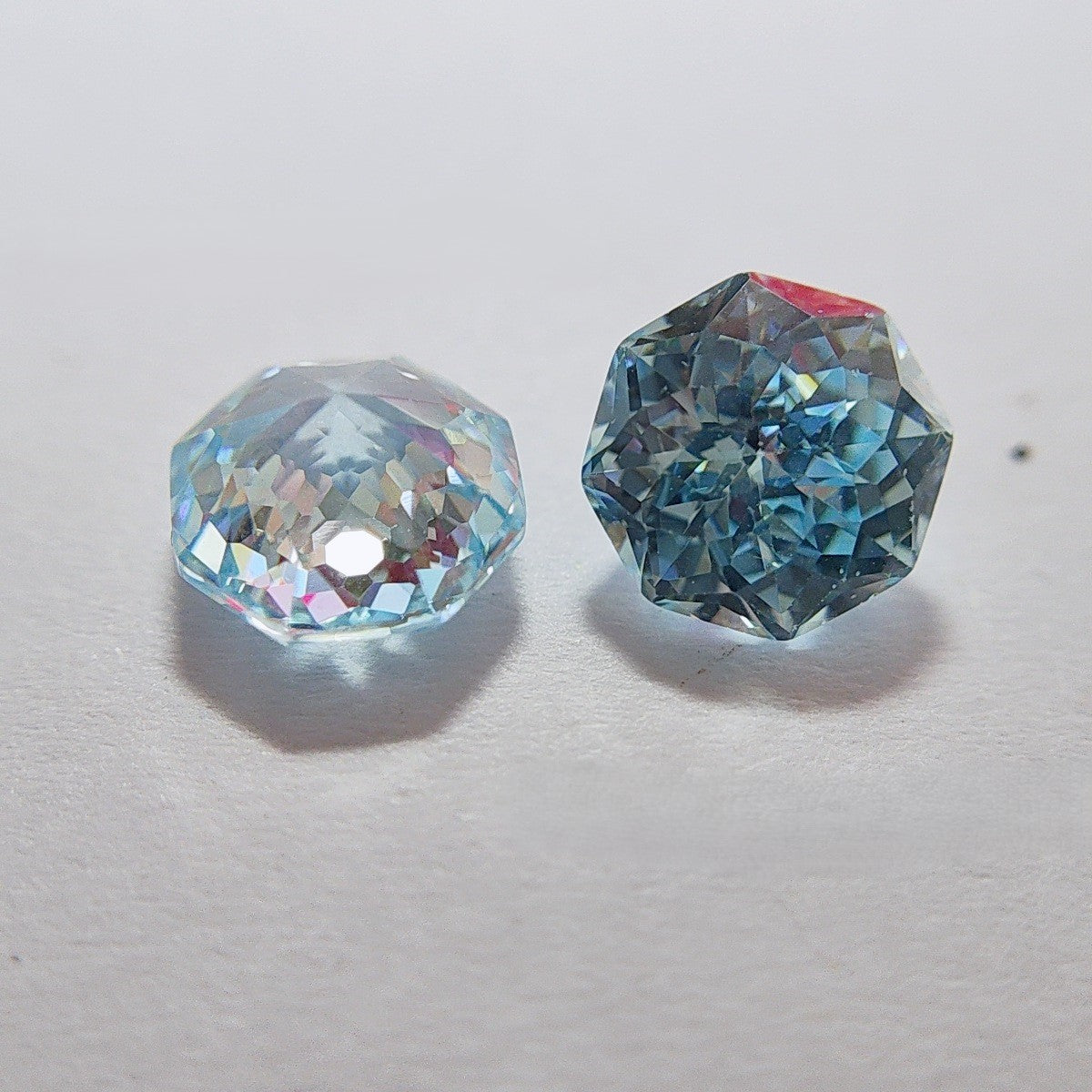 5A 6-8mm Octagonal Bouquet Cut Loose CZ Stone - 2pcs