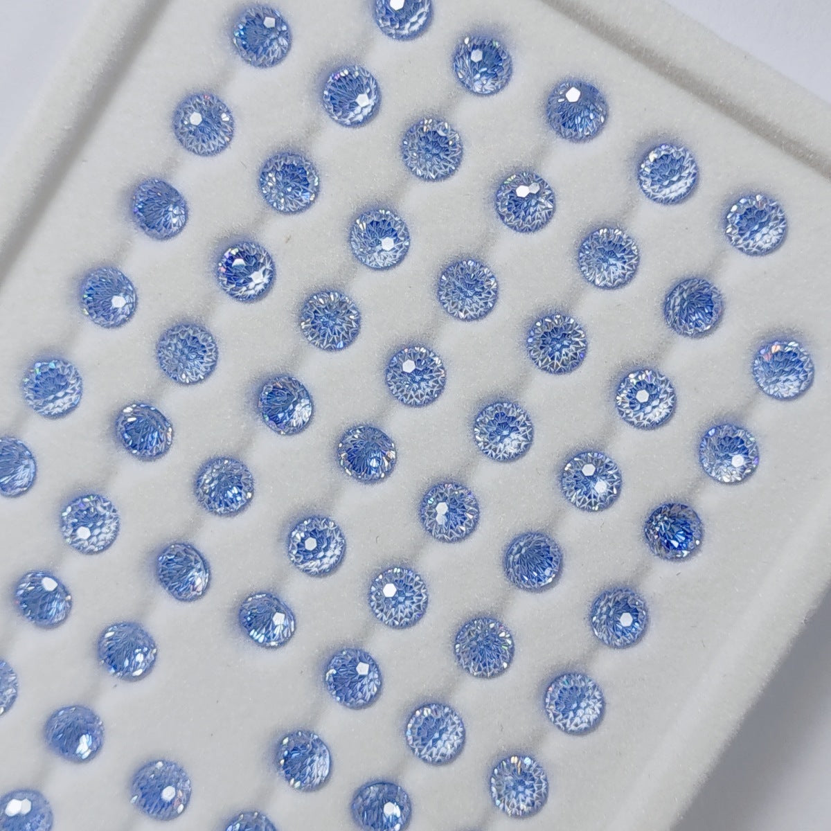 5A 4mm Round Flame Cut Loose CZ Stone - 2pcs