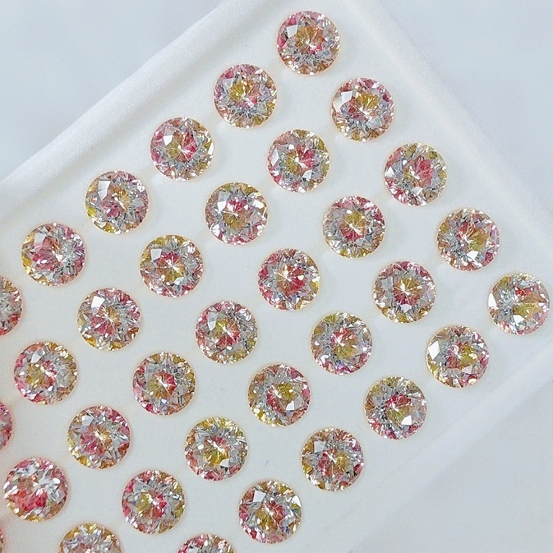 5A 4-8mm Round Bouquet Cut Loose CZ Stone - 2pcs