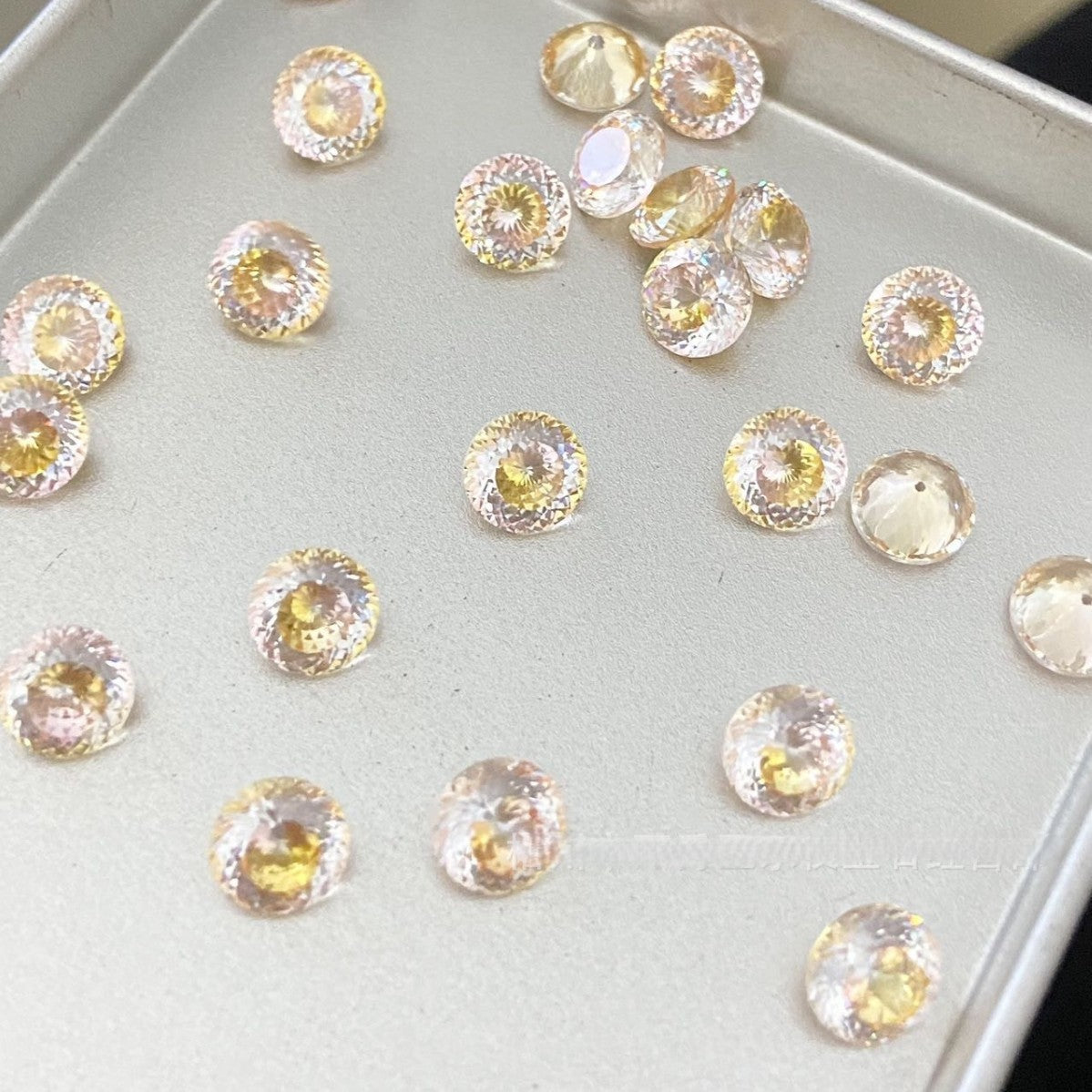 5A 4mm Round Coated Nest Cut Loose CZ Stone - 2pcs