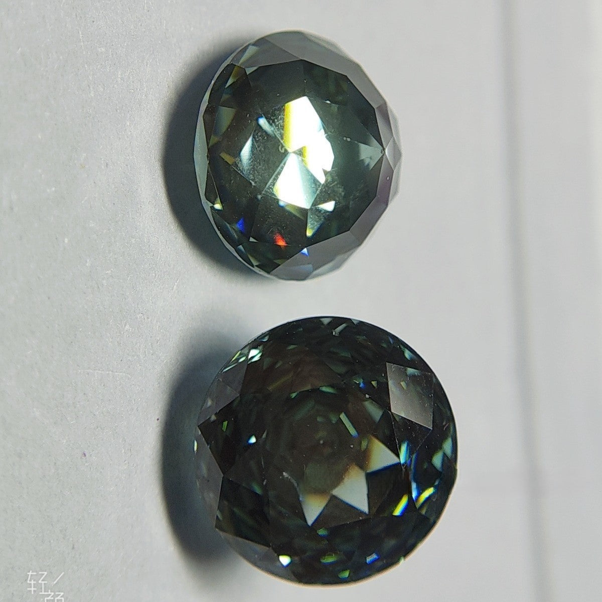 5A 4-8mm Round Rose Cut Loose CZ Stone - 2pcs