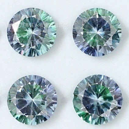 Round Gradient CZ with Hearts and Arrows