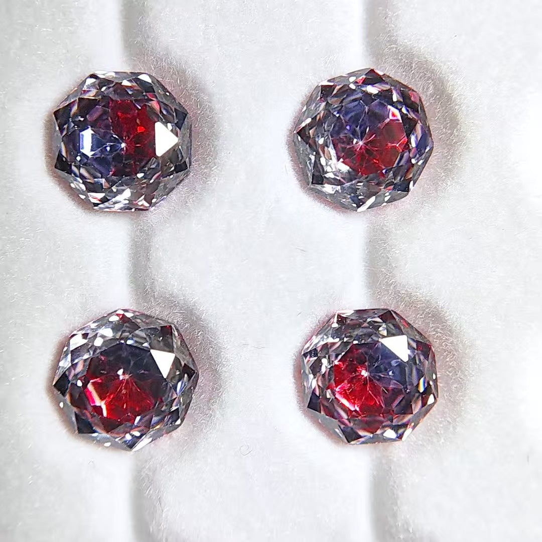 5A Octagonal Rose Cut Sandwich Loose CZ Stone - 2pcs