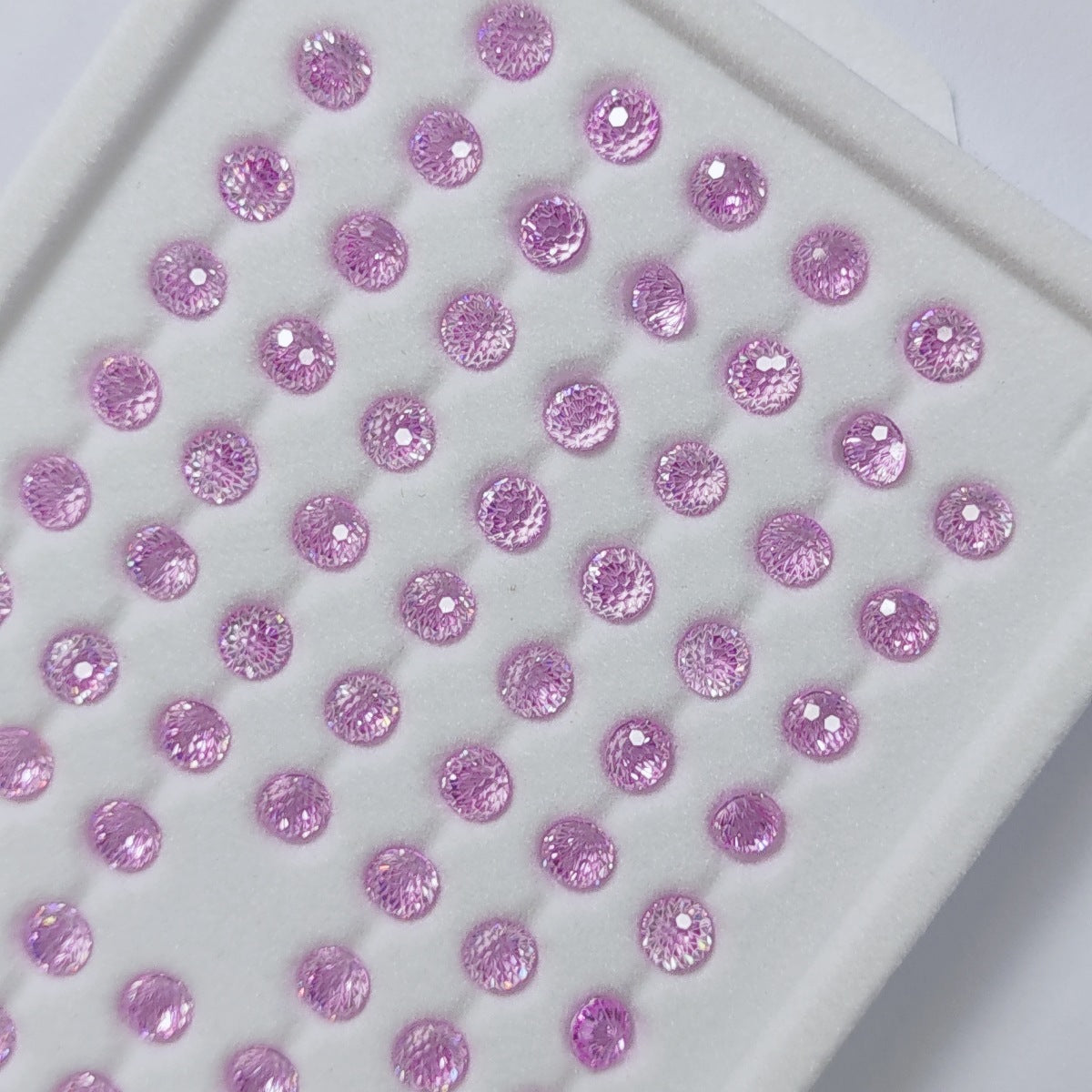 5A 4mm Round Flame Cut Loose CZ Stone - 2pcs