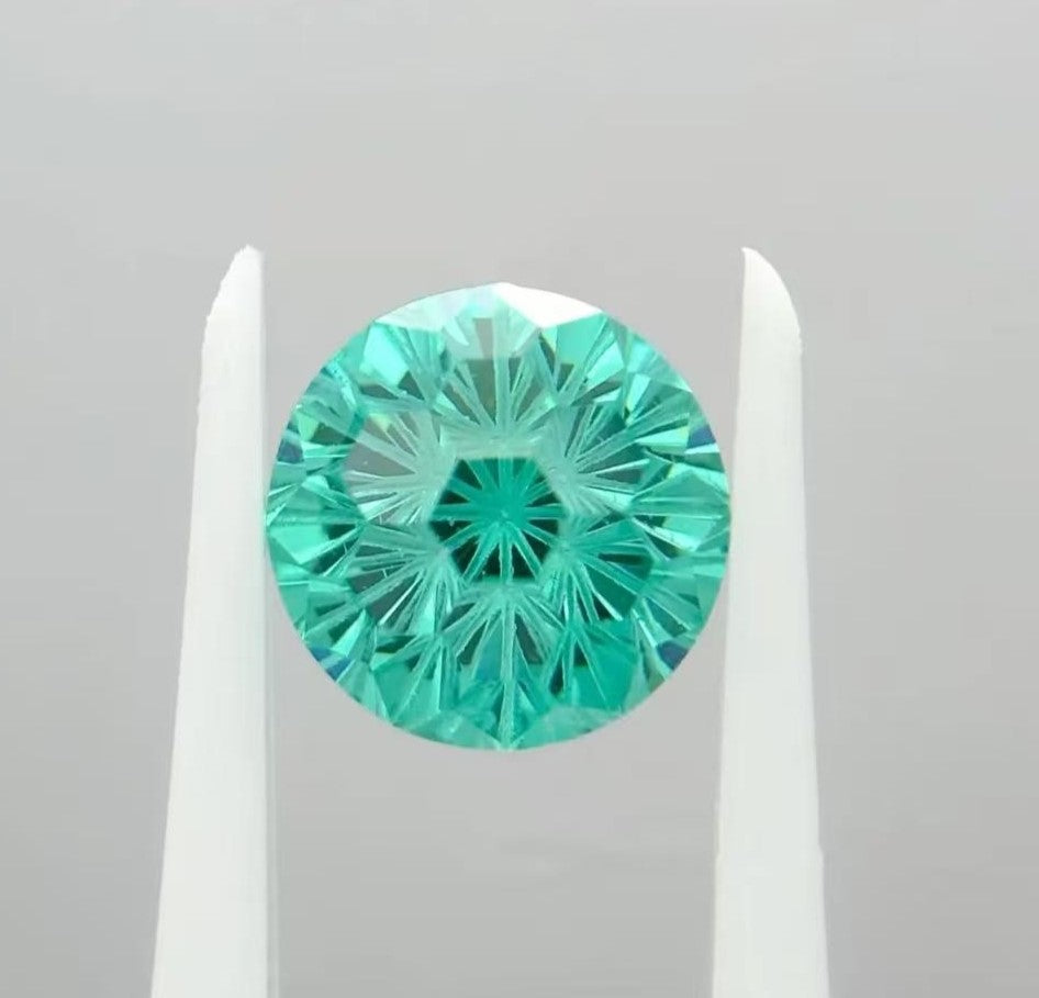 5A 5-10mm Round Firework Cut Loose CZ Stone - 2pcs