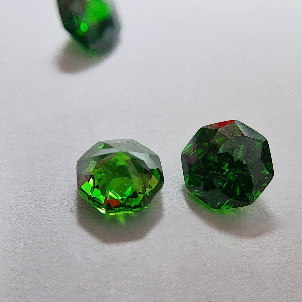 5A 6-8mm Octagonal Bouquet Cut Loose CZ Stone - 2pcs