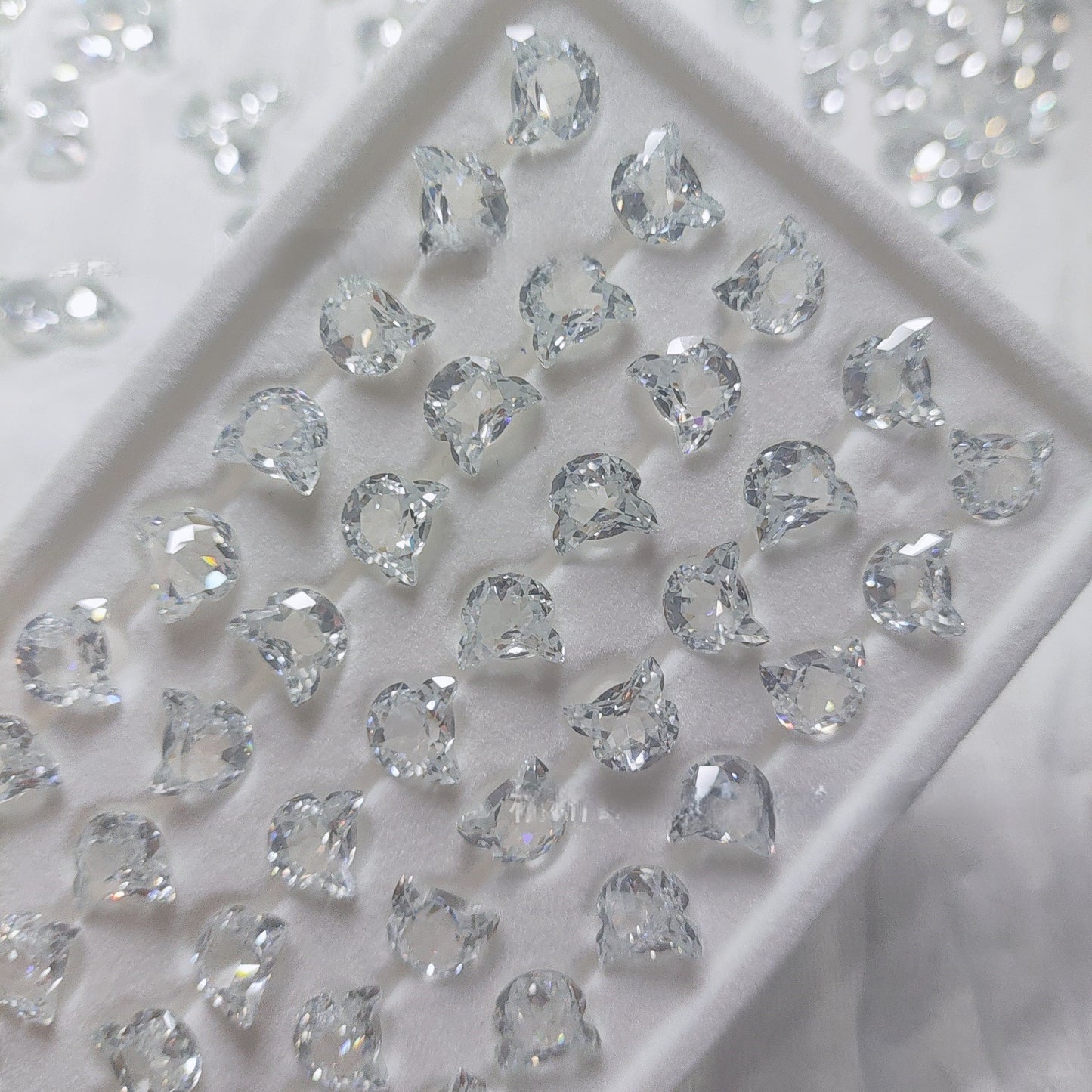 5A 7x8MM The Fortuna Cat Cut Loose CZ Stone - 2pcs