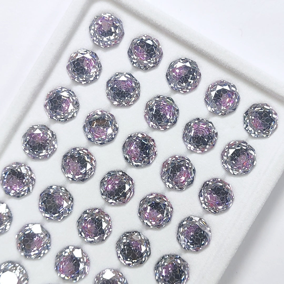 5A Octagonal Rose Cut Sandwich Loose CZ Stone - 2pcs