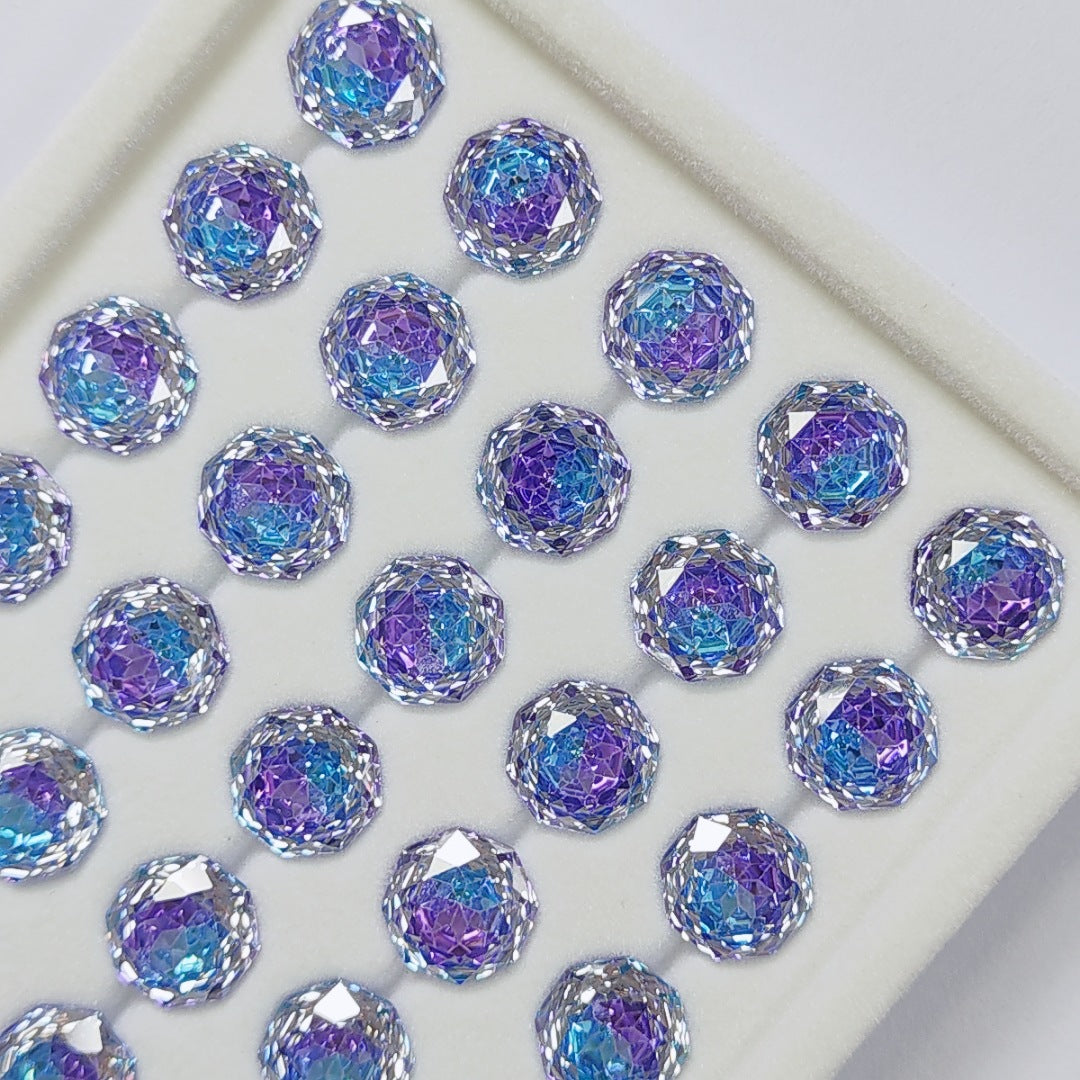 5A Octagonal Rose Cut Sandwich Loose CZ Stone - 2pcs