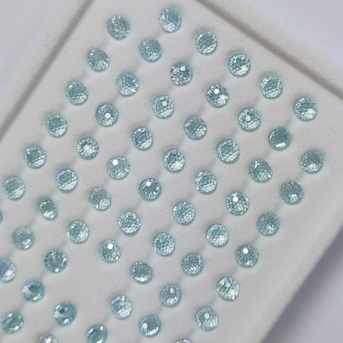 5A 4mm Round Flame Cut Loose CZ Stone - 2pcs