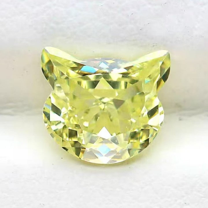 5A 7x8MM The Fortuna Cat Cut Loose CZ Stone - 2pcs