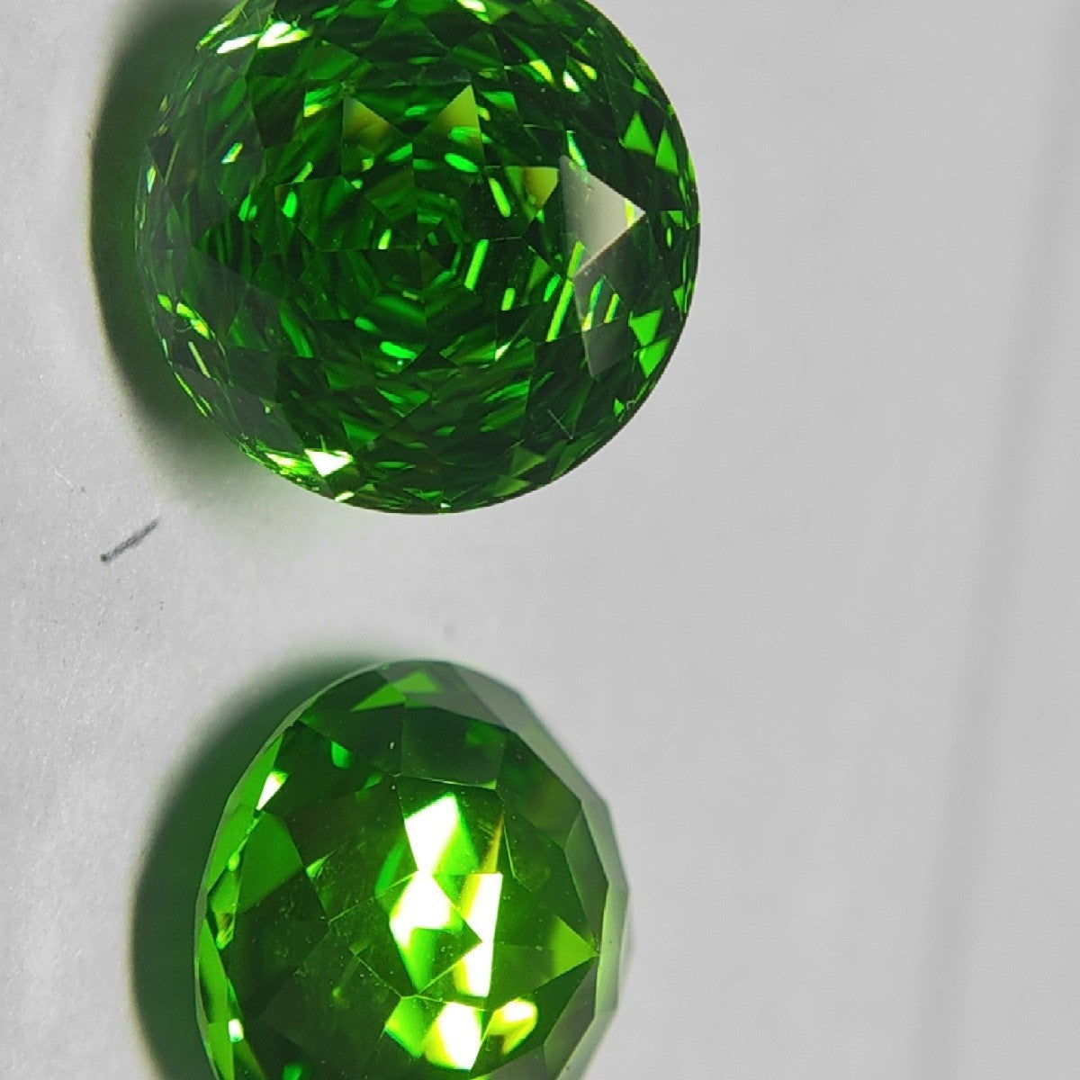 5A 4-8mm Round Rose Cut Loose CZ Stone - 2pcs